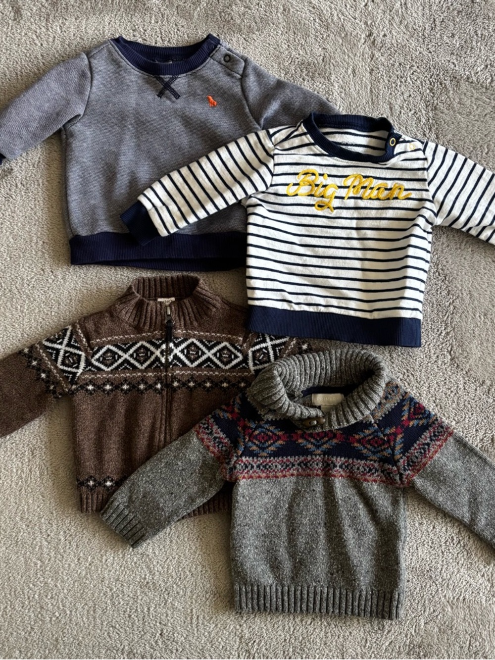 Stylish Sweatshirt BUNDLE for 0-6 months boys